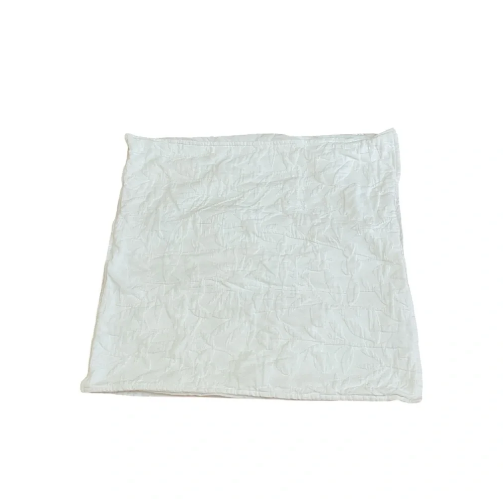 West Elm set of 3 white textured euro sham covers